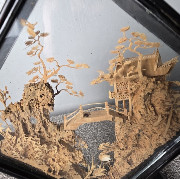 Vintage Chinese Cork Diorama Storks - Picture 4 of 13